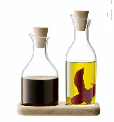 LSA SERVE サーブ Oil/Vinegar Set & Oak base