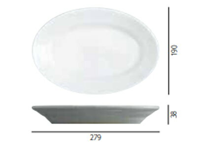 Saturniaのイタリア製食器 [サタルニア]　チボリ　オーバルプレート　28cm【5枚セット】