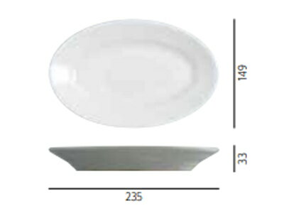 Saturniaのイタリア製食器 [サタルニア]　チボリ　オーバルプレート※23cm【5枚セット】
