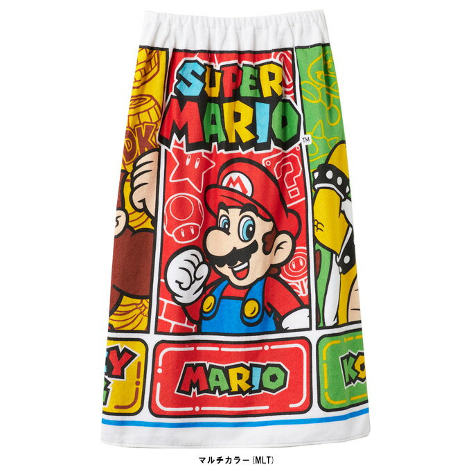 スーパーマリオ＆ドンキーコング巻きタオル（125959）（水泳/スイミング/プール/海水浴/スポーツ/スカ..