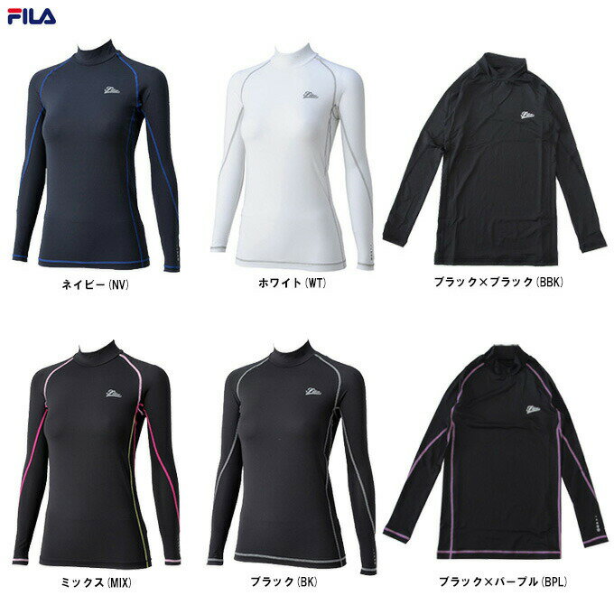 フィラ トップス レディース ◆メール便対応商品◆FILA（フィラ）レディース 長袖ハイネックシャツ（445406）（スポーツ/トレーニング/インナー/着圧/コンプレッション/ウエア/女性用/レディース）