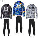 UNDER ARMOUR（アンダーアーマー）UA アーマー フリース プリント フーディー パンツ 上下セット（1375979/1373543）（スポーツ/セットアップ/フード付き/カモ柄/子供用/ジュニア/キッズ）