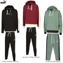 PUMA(プーマ)CORE HERITAGE フーディースウェット パンツ 上下セット(677675/677676)(スポーツ/トレーニング/ランニング/セットアップ/フードあり/パーカー/ウェア/長袖/カジュアル/吸水速乾/スウェット/男性用/メンズ)
