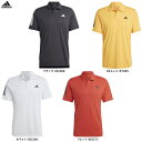 ◆メール便対応商品◆【ブラック/Sのみ】adidas(アディダス)M TENNIS CLUB 3ストライプス ポロシャツ(MLE71)(スポーツ/テニスウェア/...
