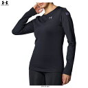 ◆メール便対応商品◆UNDER ARMOUR(アンダーアーマー)UAコールドギア プロ ロングスリーブ クルーネック シャツ(1388716)(スポーツ/トレーニング/フィットネス/長袖/ウェア/吸汗/コンプレッション/インナーシャツ/ロンT/女性用/レディース)(4)