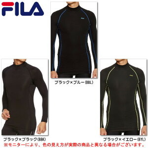 FILA（フィラ）メンズ 裏起毛 コンプレッション ハイネックシャツ（446952）(ランニング/フィットネス/トレーニング/長袖/インナー/着圧/保温/男性用/メンズ)