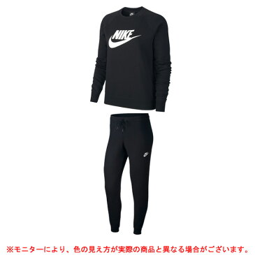 NIKE（ナイキ）エッセンシャル クルーフリース スウェット 上下セット（BV4113/BV4100）(スポーツ/トレーニング/スウェット/ジャケット/パンツ/ウェア/女性用/レディース)