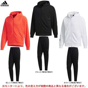 adidas（アディダス）M MH スウェットフルジップフーディ パンツ 上下セット（GUO13/GUO14）（スポーツ/トレーニング/ランニング/パーカー/フードあり/カジュアル/セットアップ/男性用/メンズ）