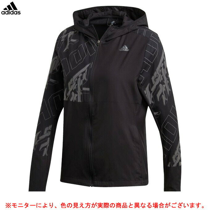 adidas（アディダス）レディース ランニングジャケット [裏地なし]（IPF33）（スポーツ/トレーニング/ランニング/ジョギング/アウター/ウエア/軽量/長袖/フード付き/女性用/レディース）