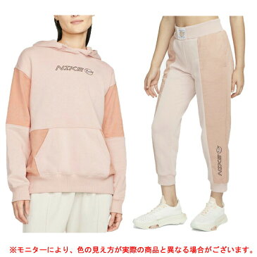 NIKE(ナイキ)フリース OS プルオーバー L/S フーディ パンツ 上下セット(DM6304/DM6298)(スポーツ/トレーニング/スウェット/フード付き/ルームウェア/部屋着/パーカー/パンツ/女性用/レディース)