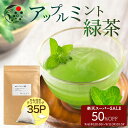 【楽天スーパーSALE開催中!9/11(木)01:59迄】 ハーブティー ブレンド アップルミント×緑茶 2.5g×35p ティーバッグ お茶 アイスティー 水出し茶 国産 アフタヌーンティー 冷茶 水出し ハーブ フレッシュ 爽やか 甘さ ひも付き