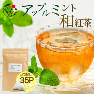 紅茶 国産 ブレンド アップルミント×和紅茶 2.5g×35p ティーバッグ お茶 アイスティー 水出し 国産 水出し紅茶 水だし 水だし紅茶 アフタヌーンティー 冷茶 水出し ハーブ ひも付き