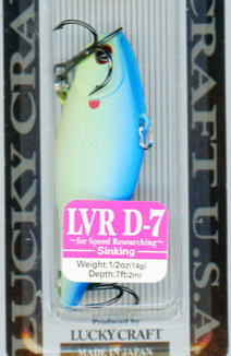 ＜ラッキークラフト＞　LVR D-7カラー：CHARTREUSE LIGHTBLUE【802897432878】