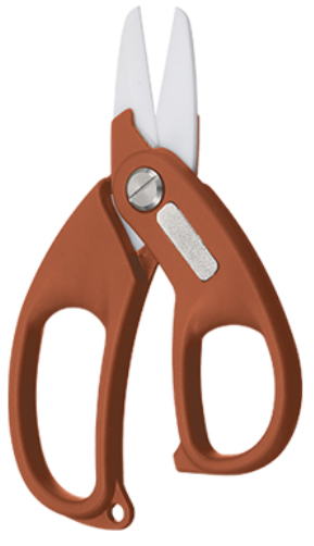 【PROX】PEカットセラミックシザース フックシャープナー付PX410Kカラー：レンガ【4548992214303】