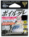 刺しやすく潰れにくいボイル専用地域でのグレ釣りに最適な鈎です 「トップレスコート」と「スパットテーパー」により、崩れやすいボイルでも非常にスムーズに刺せます。また、ほどよい太軸でボイルを潰す心配がありません。掛かりの良さ、鈎先の鋭さは「A1」ならでは。ボイル餌によく似た淡いピンクカラーでグレに違和感を与えません。 入数：9本