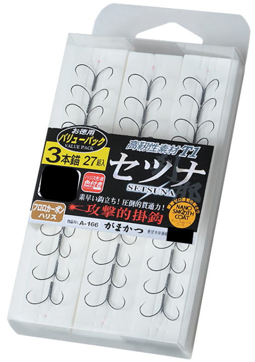 【鮎】【がまかつ】60081バリューパック T1 セツナ 3本錨号数:7.5【4549018450262】