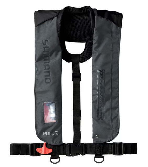 【シマノ】ラフトエアジャケット (膨脹式救命具)品番:VF-051Kカラー:ブラック/グレーサイズ:FREE(裾囲最大 130cm)【4969363120632...