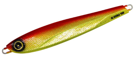 ＜ハヤブサ＞ジャックアイ エアジャーク スケイル 120g品番：FS402カラー：3,リアル魚鱗アカキン網目夜..