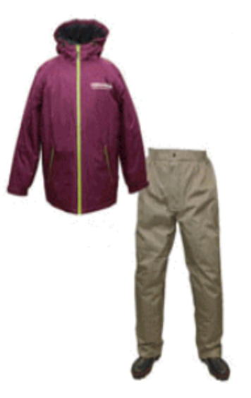 【クロスファクター】WBA1402 防水防寒ウィンタースーツ（上下セット）カラー：パープルサイズ：130【4..