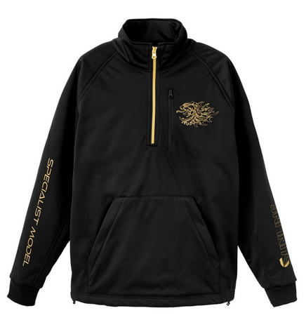 【サンライン】フリースハーフジッププルオーバー SUW-02502カラー：ブラックサイズ：LL【496881381066..