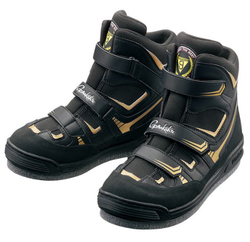【がまかつ】フェルトスパイクシューズ(パワータイプ) GM4514カラー：ブラック×ゴールドサイズ：L【454..