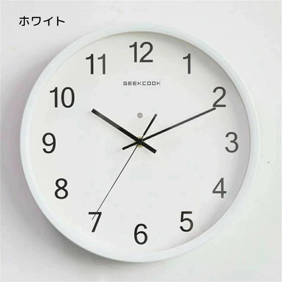 壁掛け時計 夜光 LED照明 静音 掛け時計 自動点灯 音声感知 光センサー搭載 北欧デザイン おしゃれ インテリア 掛時計 柱時計 リビング 寝室 子供部屋 書斎 夜間も見やすい 壁掛け時計 省エネ 5色選択可 インテリア時計 プレゼント ギフト [3]