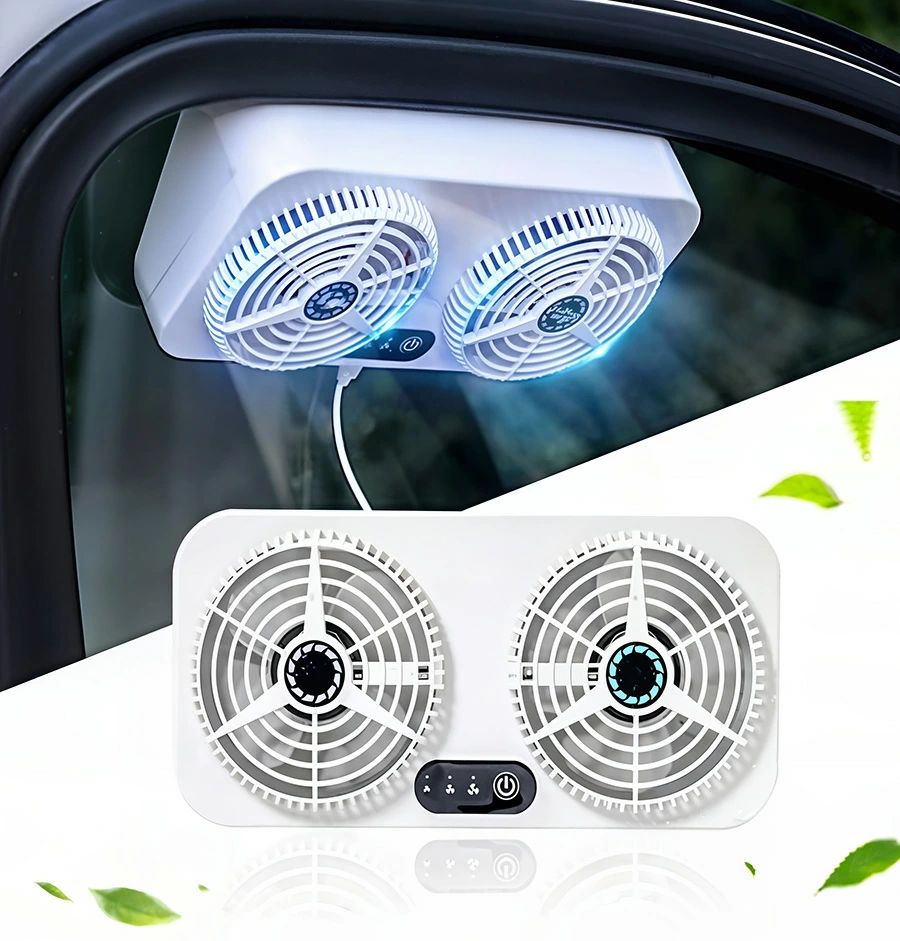 ファン 車用排気 換気扇 USB充電可 冷却空気 車内換気 空気清浄機 ファンの分離設計 消臭 熱気排出 車用冷房品 省エネ