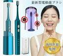 UV除菌超音波電動歯ブラシ!超音波式 電動歯ブラシ 電動ハブラシ 歯磨き 充電式 替えブラシ付(2)