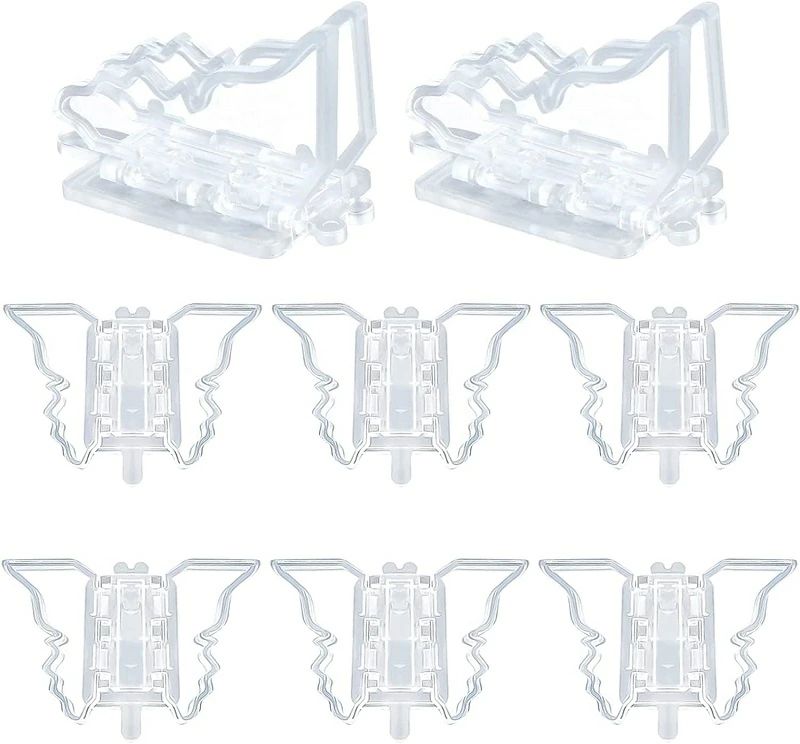 透明) (蝶の形 指はさみ防止 いたずら防止 転落防護 ペット猫 子供 ストッパー チャイルド 8個入り 引..