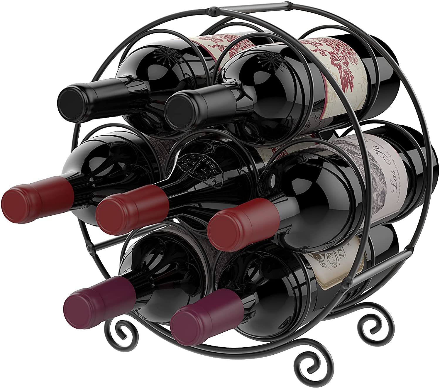 金 インテリア ワイン収納 シャンパンホルダー 積み重ね式 ワイン棚 7本入り ワインラック