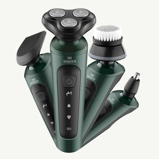 丸洗い 水洗いOK 防水 充電式 3枚刃 回転式 丸型 電動 ひげそり 4in1 電気シェーバー 髭剃り メンズ 丸洗い 水洗いOK 防水 充電式 3枚刃 回転式 丸型 電動 ひげそり 4in1 電気シェーバー 髭剃り メンズ