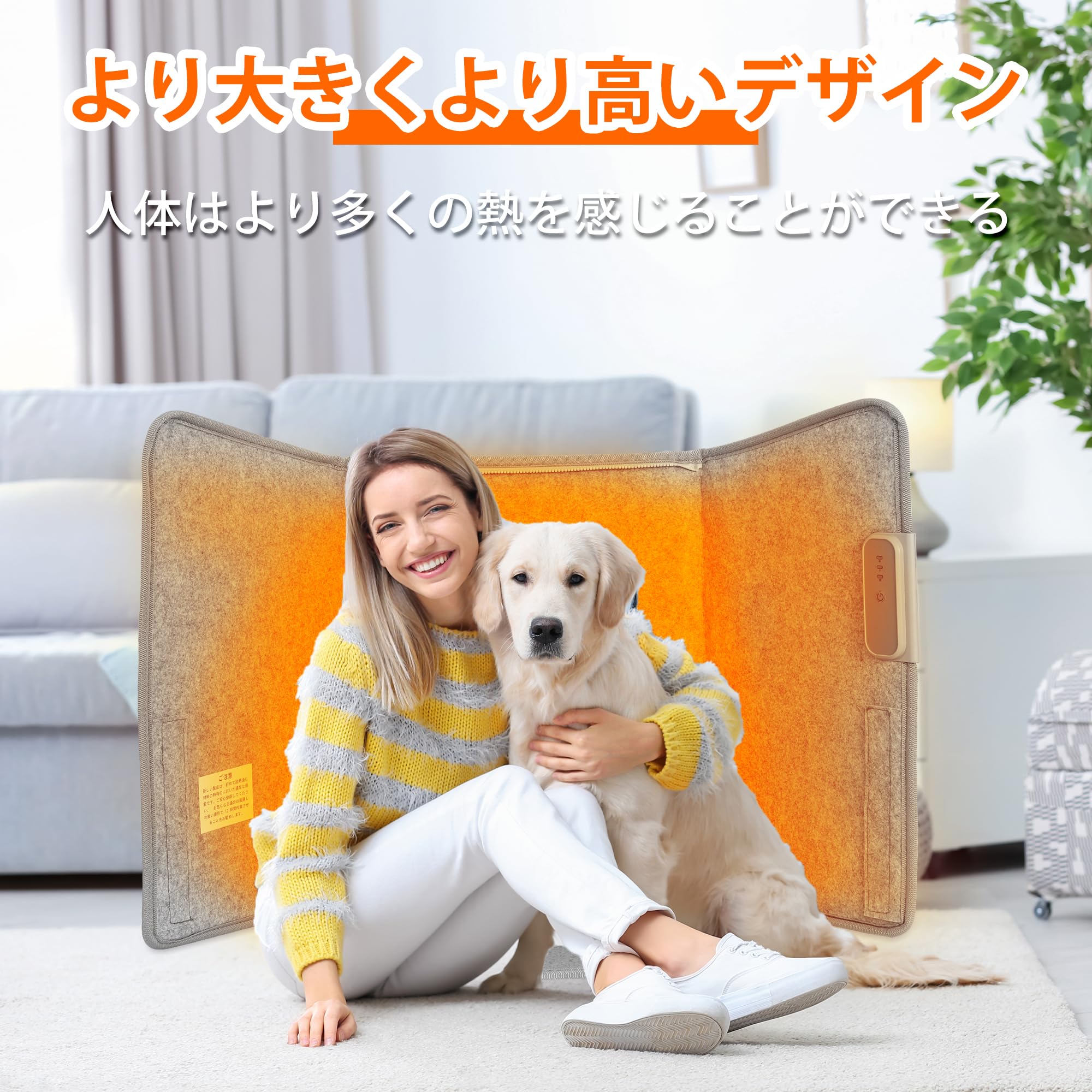 省エネ 冷え対策 パネルヒーター 三段階温度調節 転倒自動OFF 過熱保護 折り畳み式 暖房器具 部屋