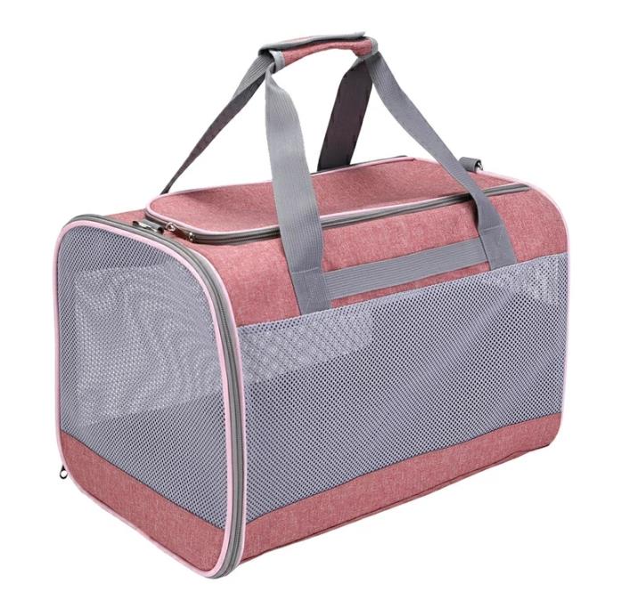 折りたたみ 頑丈耐久 メッシュ加工 3色 4ways 手提げキャリーバッグ 猫キャリー ペットキャリー ポータブルキャリー