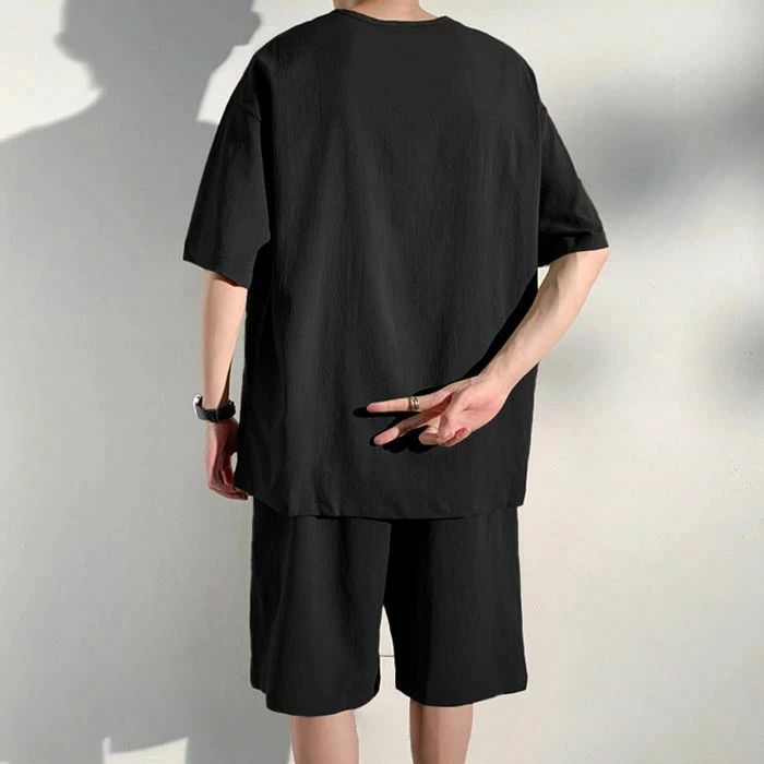 ジャージ 無地 半袖 夏服 メンズ セットアップ 上下セット 短パン 接触冷感 パンツ ハーフ セットアップ スウェット