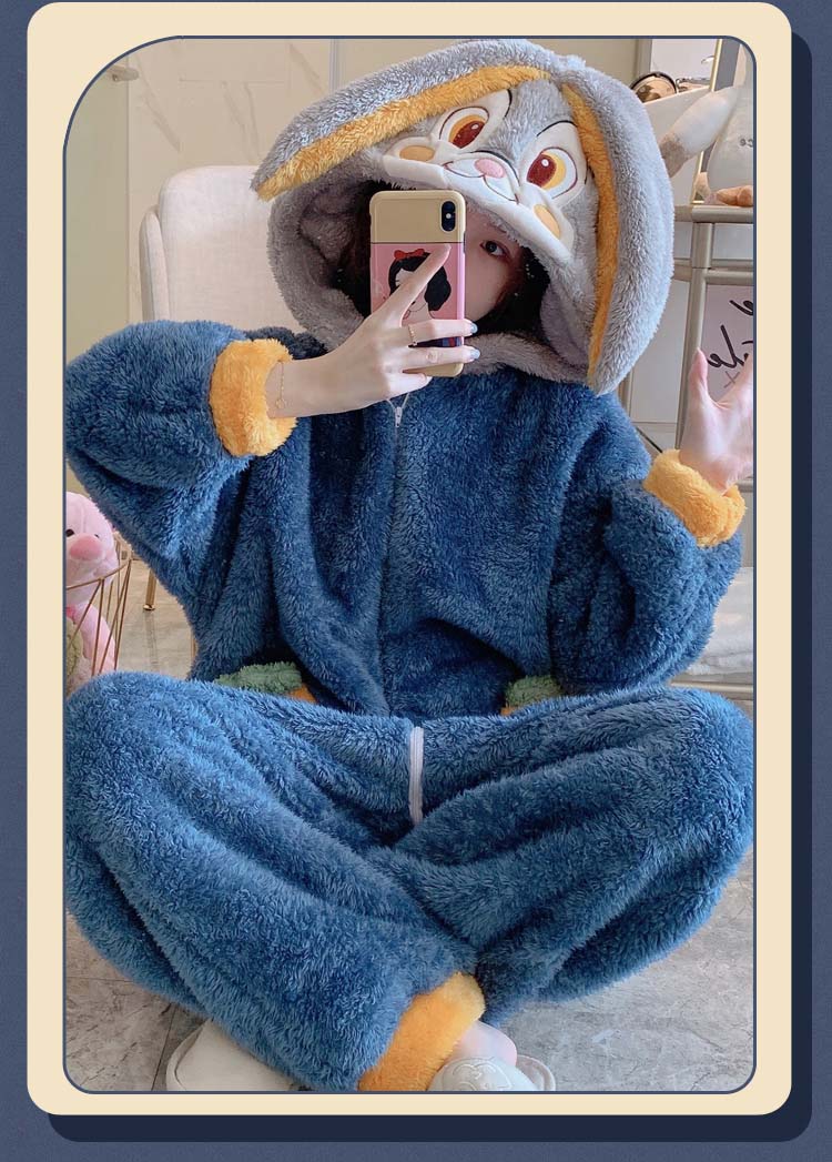 冬用 秋 可愛い 動物 着る毛布 暖かい レディース ルームウェア パジャマ もこもこ うさぎ 大人用 パジャマ 着ぐるみ