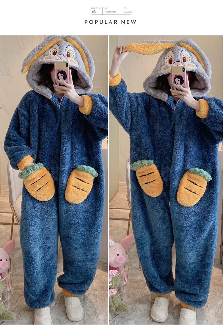 冬用 秋 可愛い 動物 着る毛布 暖かい レディース ルームウェア パジャマ もこもこ うさぎ 大人用 パジャマ 着ぐるみ