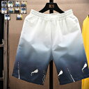 カジュアル ショーツ スウェット サーフパンツ ウエストゴム 全10色 メンズ ショートパンツ グラデーション ハーフパンツ