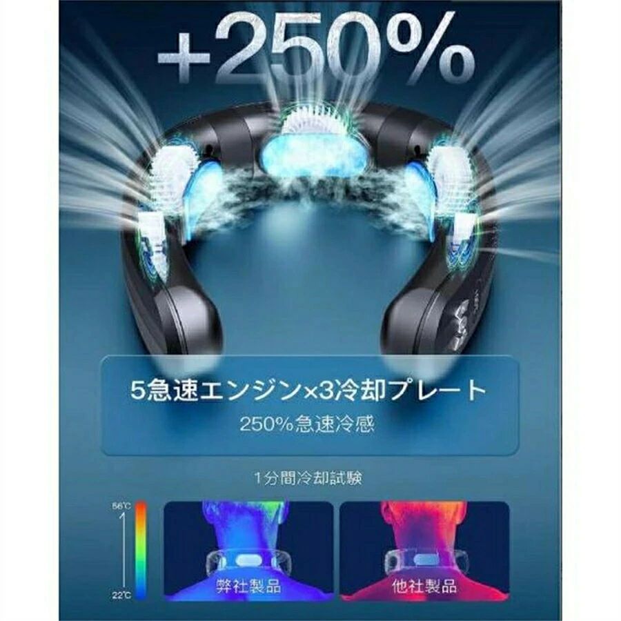 ネックファン 冷感 羽根なし ネッククーラー