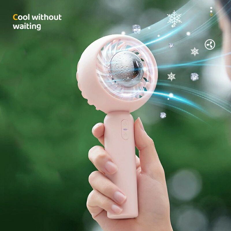 小型扇風機 ハンディー 静音 充電式 USB 低音量 卓上 リズム ハンディファン リズム 2000mAh 冷却プレート ハンディファン