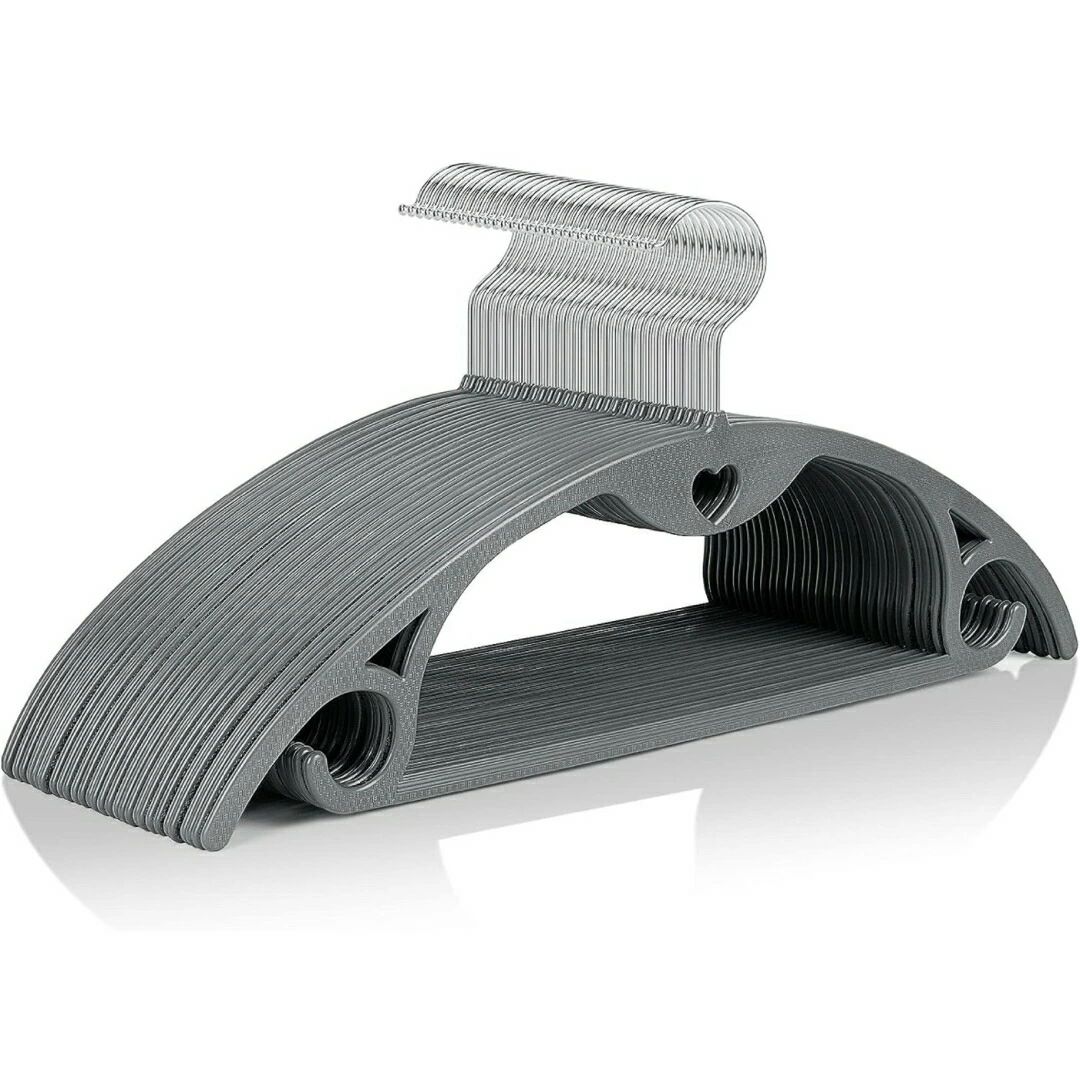 すべらないハンガー360度回転フック 20本組 かたくずれ防止 ハンガー