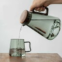 耐熱ガラス 大容量 リットル 麦茶ポット 北欧スタイルの氷水ポット 冷水筒 蓋付き .L ピッチャー ガラス
