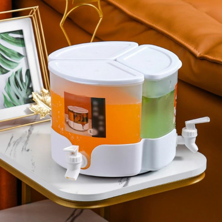 仕切り 冷水ポット ポット 冷蔵庫 耐冷 耐熱 水筒 ピッチャー 水差し 5.2L 大容量 蛇口付き 横置き 耐熱 冷水筒