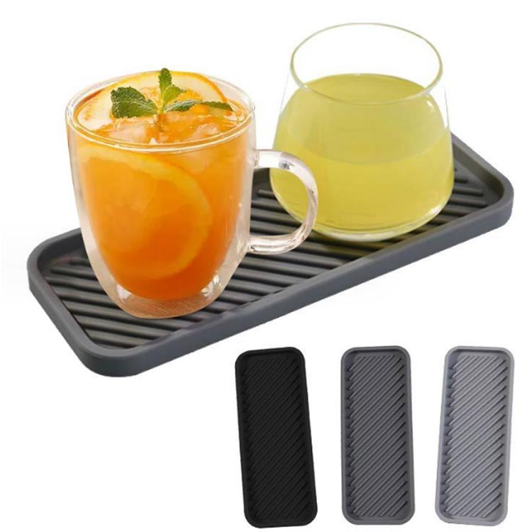 流し台マット 22.8*30cm 厚さ1.2cm シリコーン製 シンクマット アウトドア シリコーンマット コップ敷き