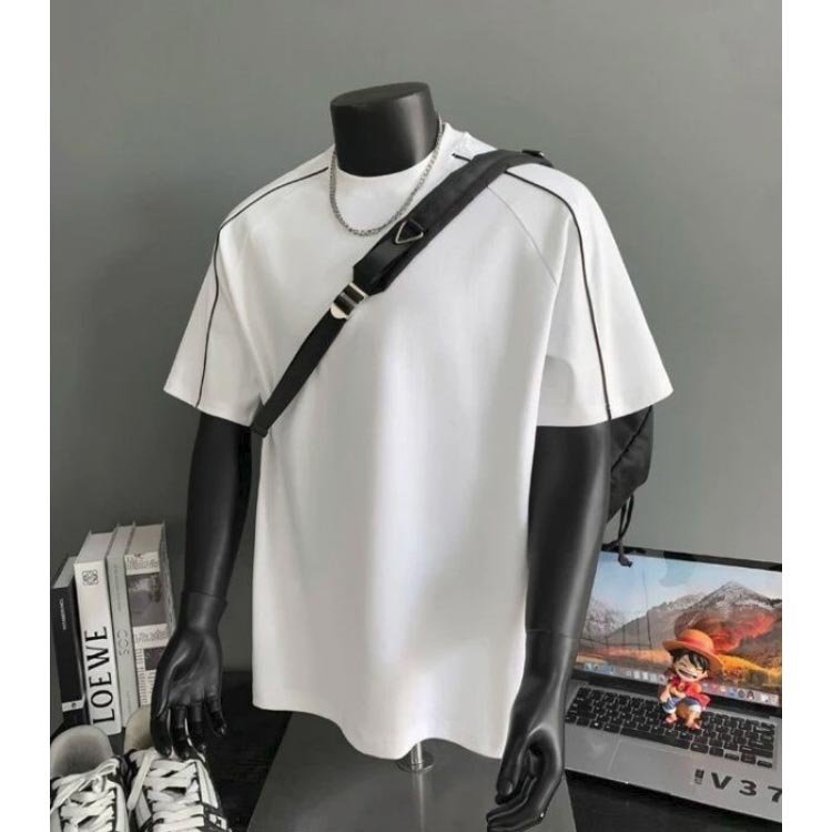 Tシャツ メンズ tシャツ シンプル トップス インナー 丸首 クルーネック 韓国 ファッション ビッグシルエット 半袖 無地