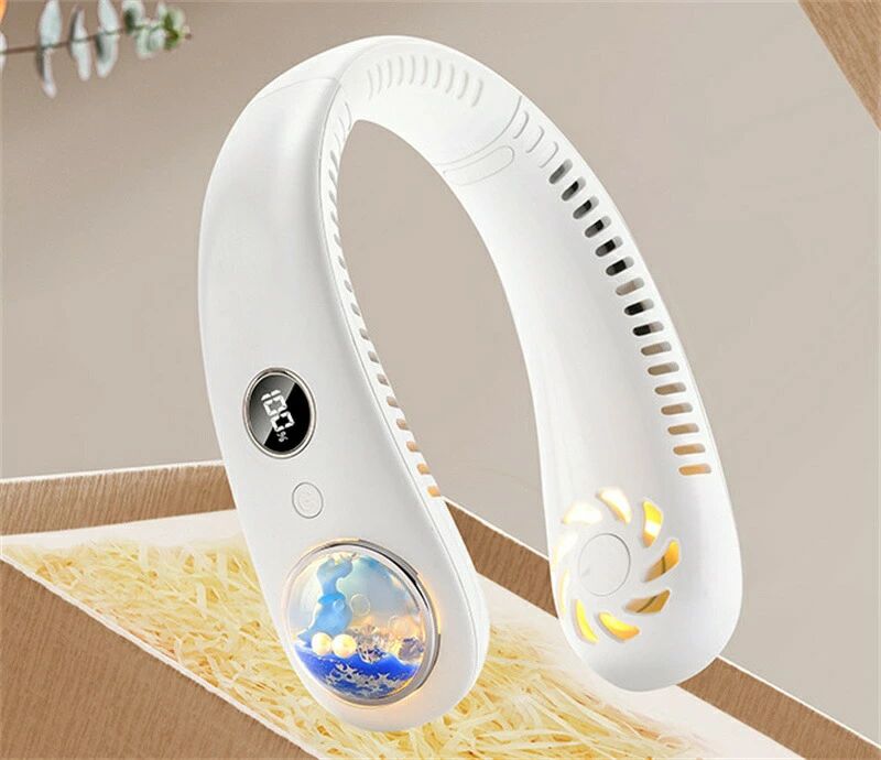 充電式 usb 扇風機 携帯 羽なし 子供ネックファン 子供ファン ネックファン 可愛い 首掛け扇風機 首か..
