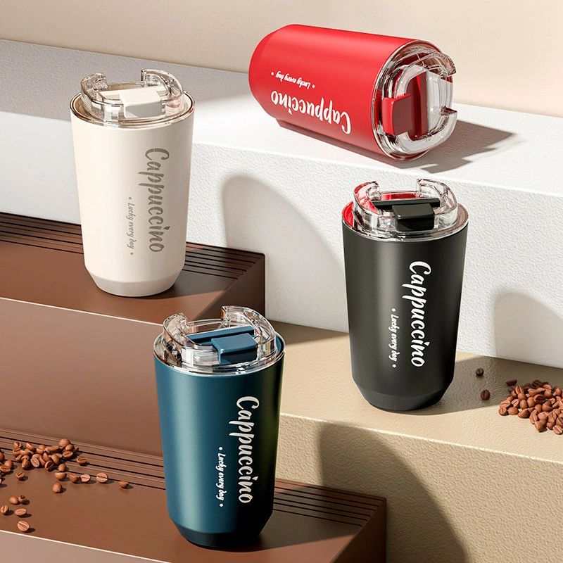 コーヒー 防漏 漏れない こぼれない 280ML 380ML 保温保冷 蓋付き タンブラー ポット 水筒 魔法瓶 コーヒー魔法瓶