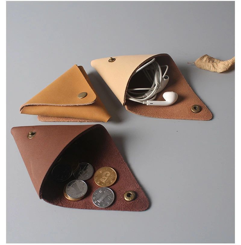 ギフト 誕生日 小さい メンズ 母の日プレゼント 小銭入れ 三角コインケース 牛革 本革 財布 レディース 本革