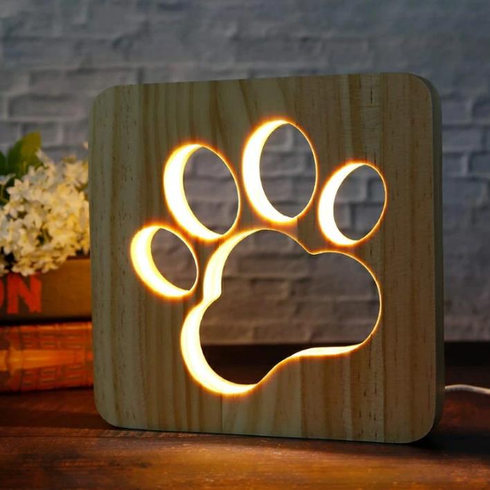 USB プレゼント 誕生日 停電対策 常夜灯 足元ライト 授乳 USB電源 犬のクリエイティブカービング 間接..