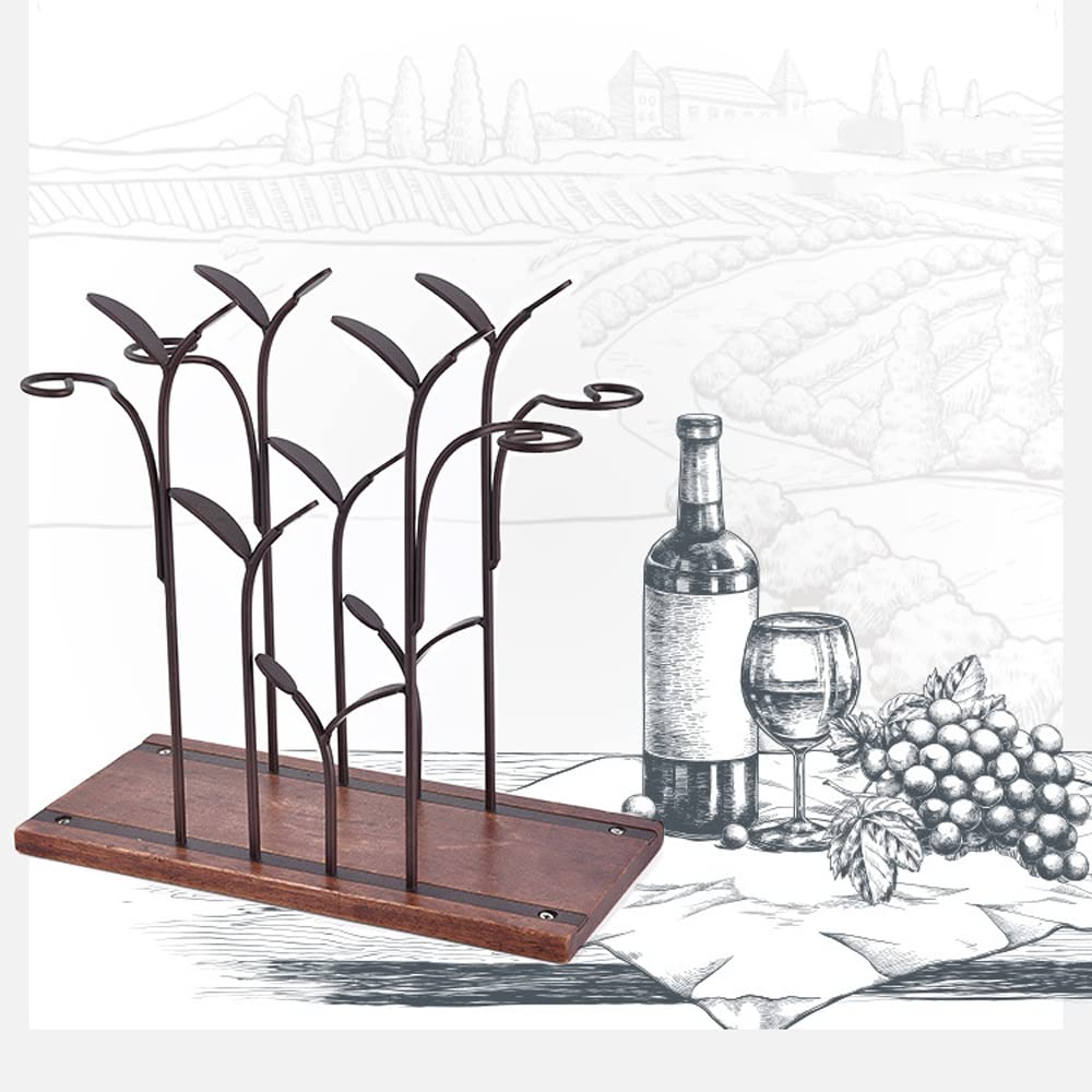 ボトルホルダー カップホルダー ディスプレイラック ワイン収納 ワイングラスシェルフ 鍛造アイアン アンティーク調