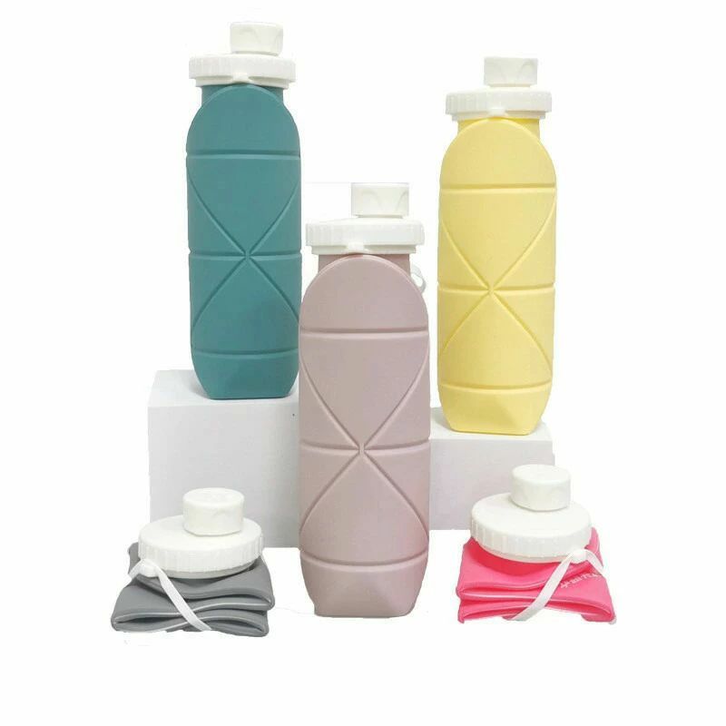 折りたたみ 広口 直飲み 温冷両用 冷凍 耐熱 600ml シリコンボトル 水筒[正規品] KCP 折りたたみ ボトル ボトル 折りたたみ(3)